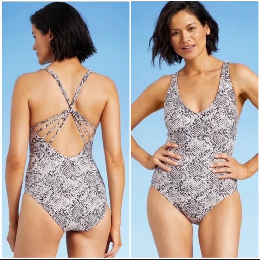 All in Motion Snake Print Swimsuit Size L NWT
